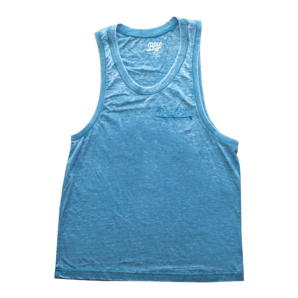 Surf Station Lady Logger Tank Top - Blue - Image 2