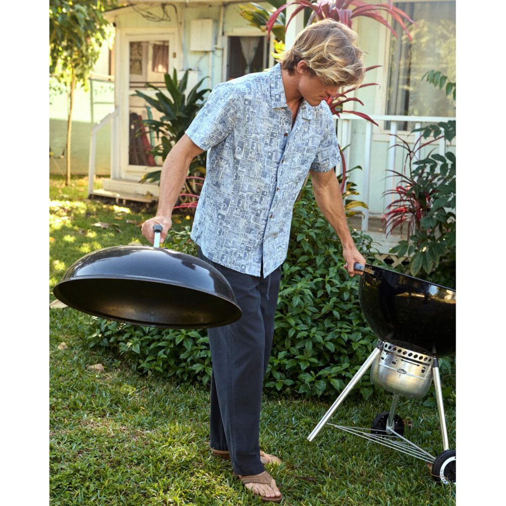 Outerknown The BBQ Men's S/S Dress Shirt - Katsuo Icons - Image 2