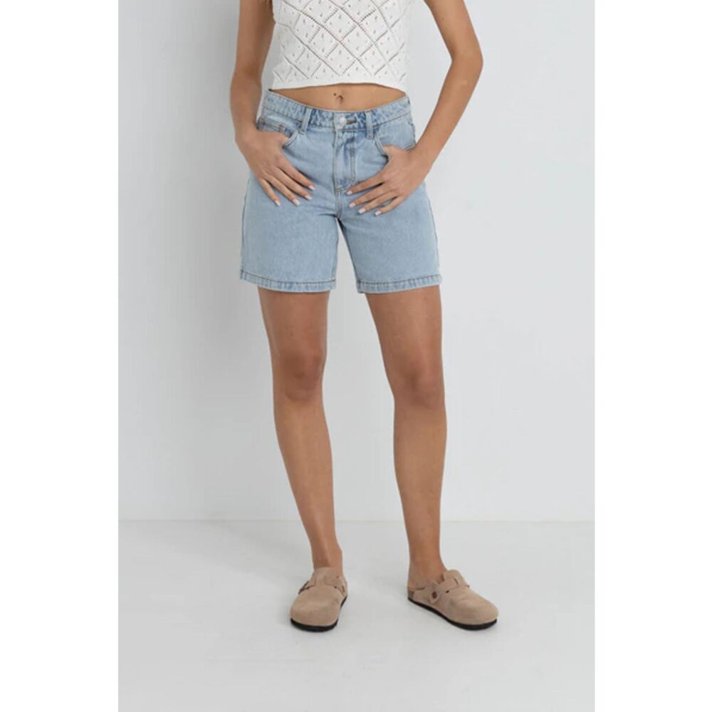 Rhythm Tour Denim Bermuda Women's Shorts - Blue - Image 2