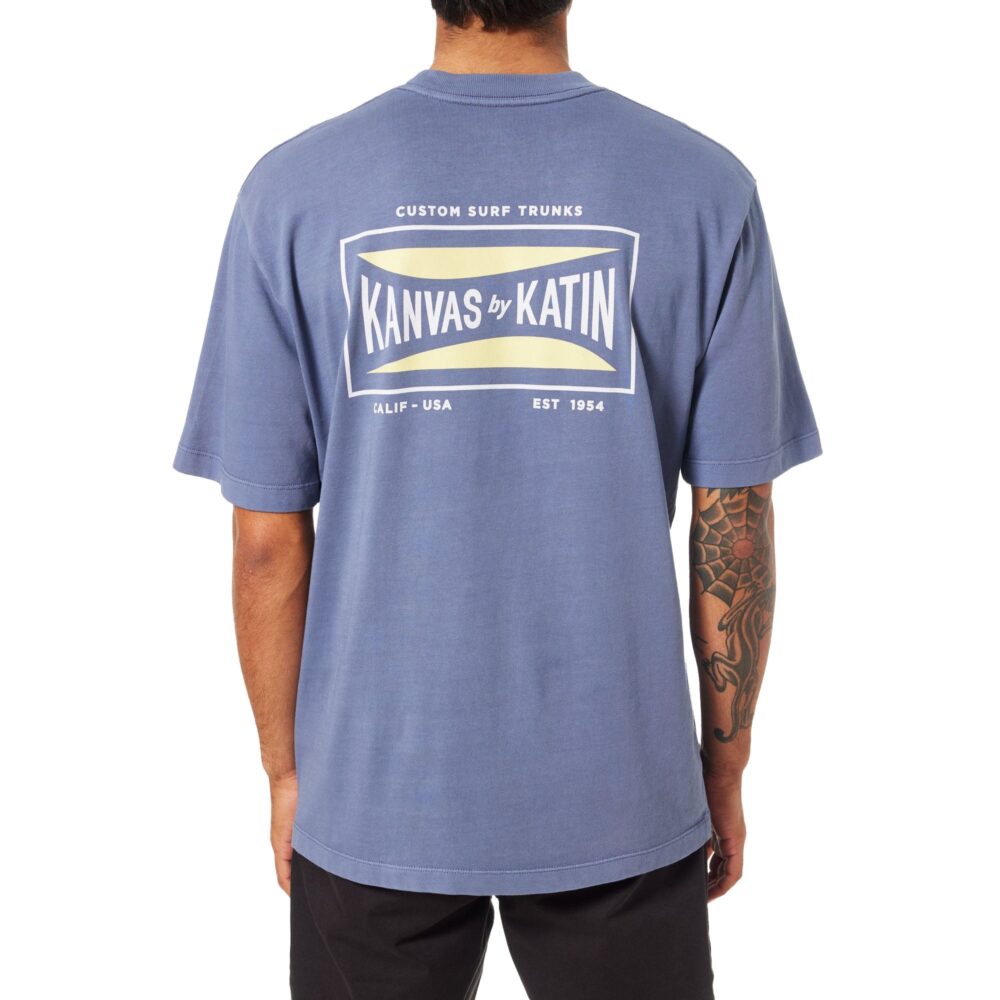 Katin Scrubber Relaxed Men's S/S T-Shirt - Blue Wash Pigment Dye - Image 2