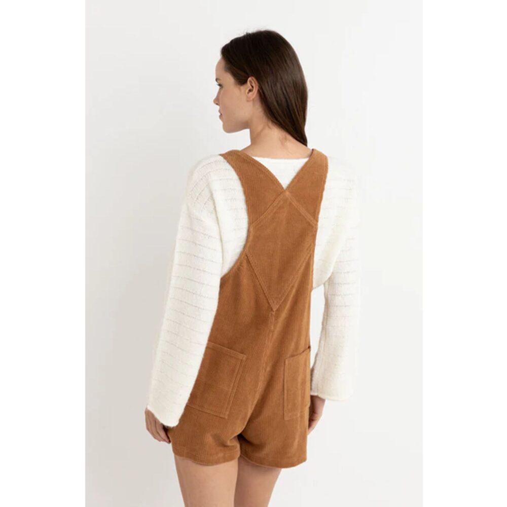 Rhythm Cord Tide Short Women's Overalls - Brown - Image 2