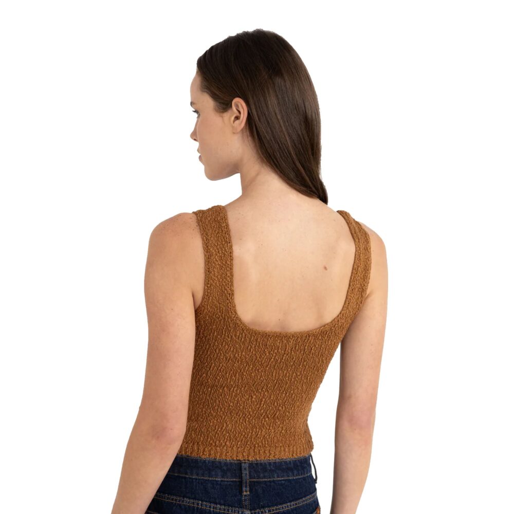 Rhythm Adele Scoop Neck Knit Women's Top - Carmel - Image 2