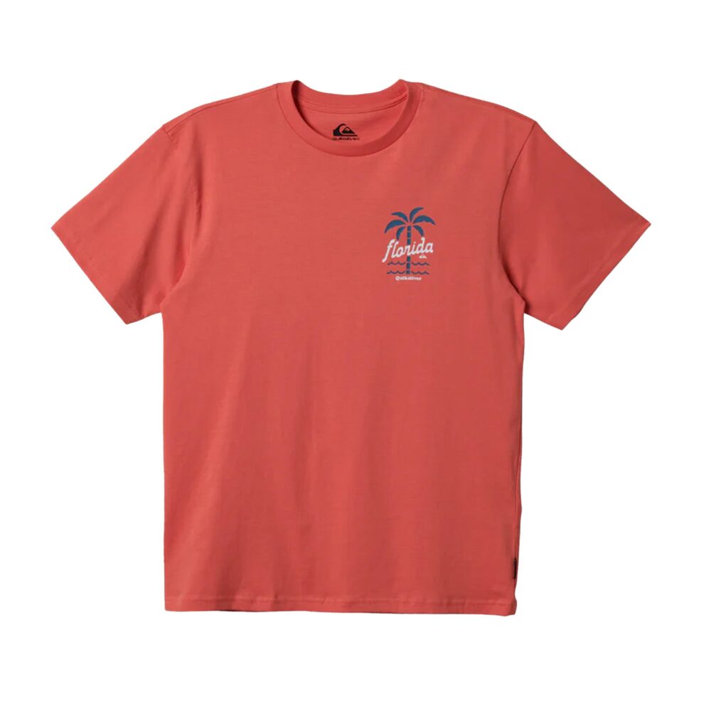 Quiksilver FL Locked In Men's S/S T-Shirt - Coral - Image 2