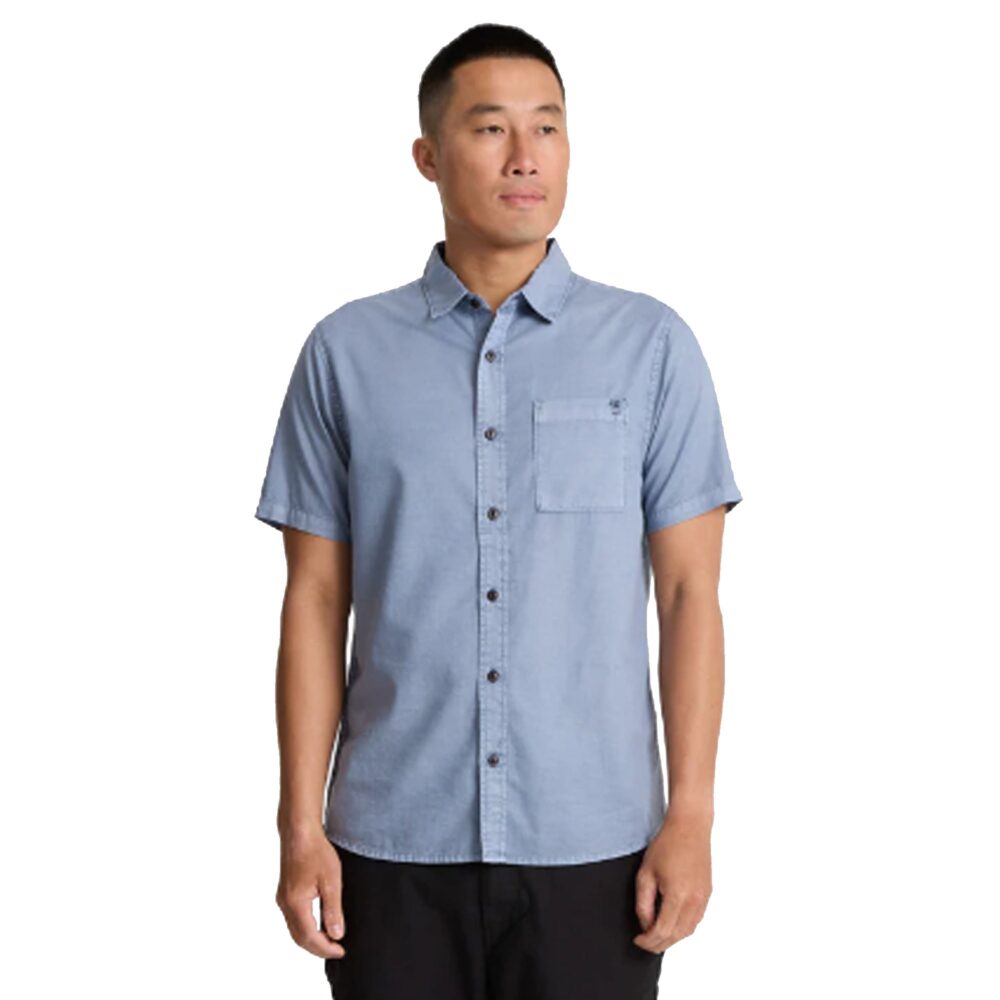 Roark Made To Fade Woven Men's S/S Dress Shirt - Washed Slate - Image 3