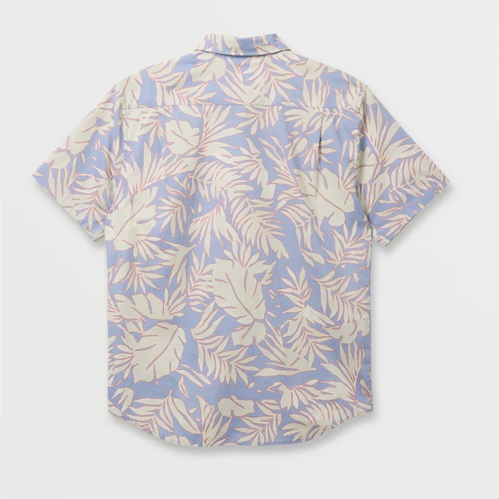 Quiksilver Palm Trip Classic Men's S/S Dress Shirt - Ashley Blue - Image 2