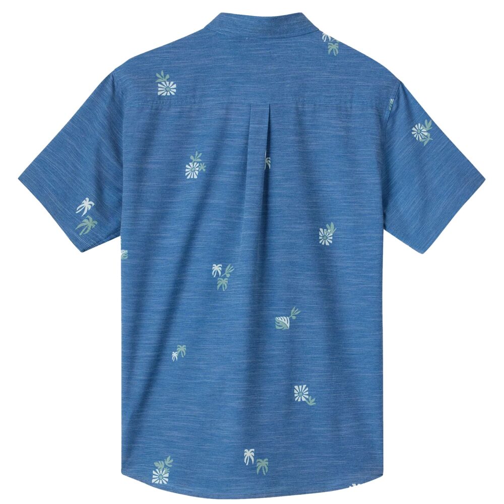 O'Neill TRVLR UPF Traverse Slub Standard Men's S/S Dress Shirt - Indigo - Image 2