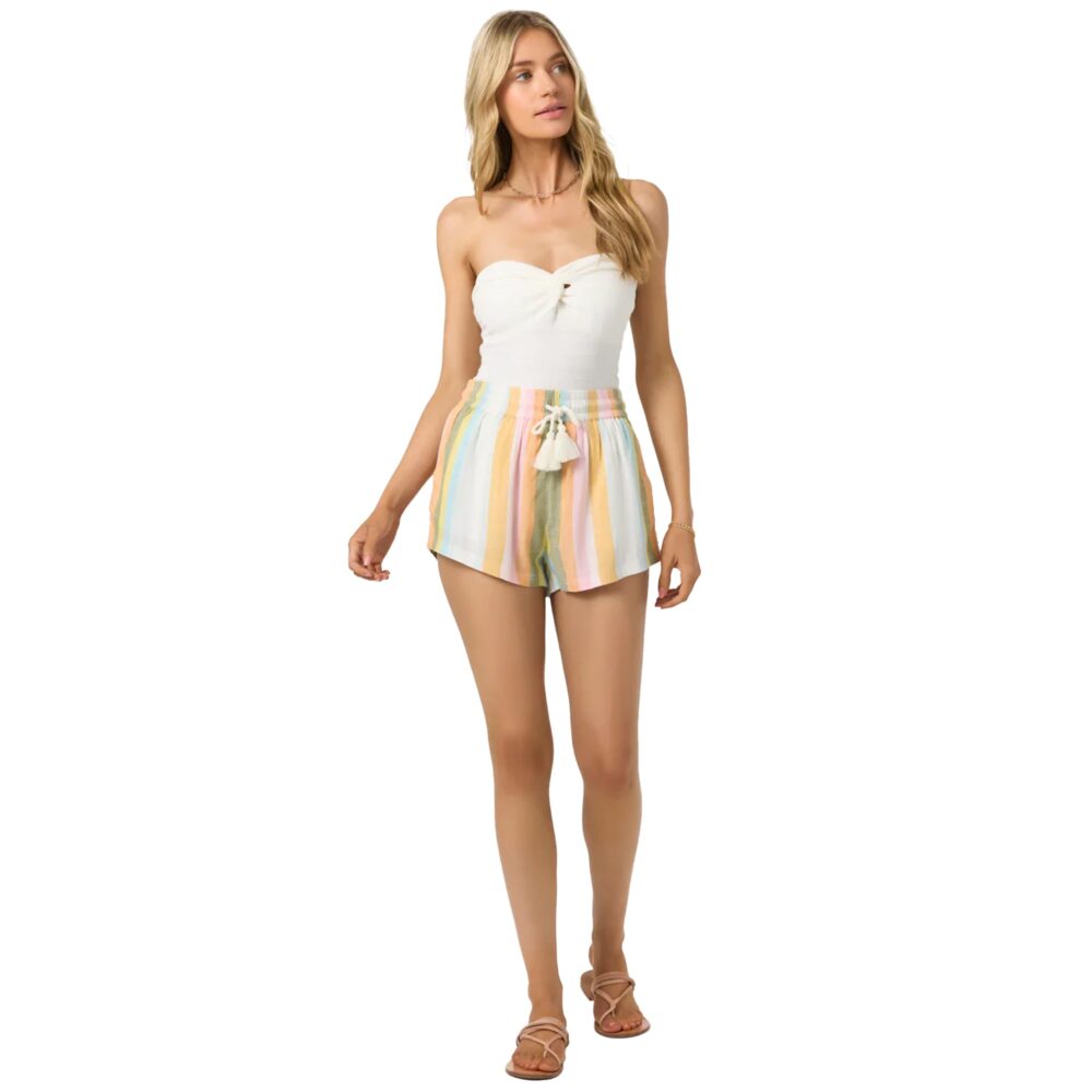 O'Neill Keagan Low Tide Stripe Women's Beach Shorts - Multicolor - Image 4
