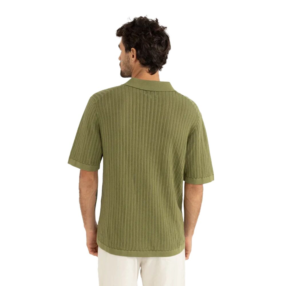 Rhythm Relaxed Knit Polo S/S Dress Shirt - Sage - Image 2
