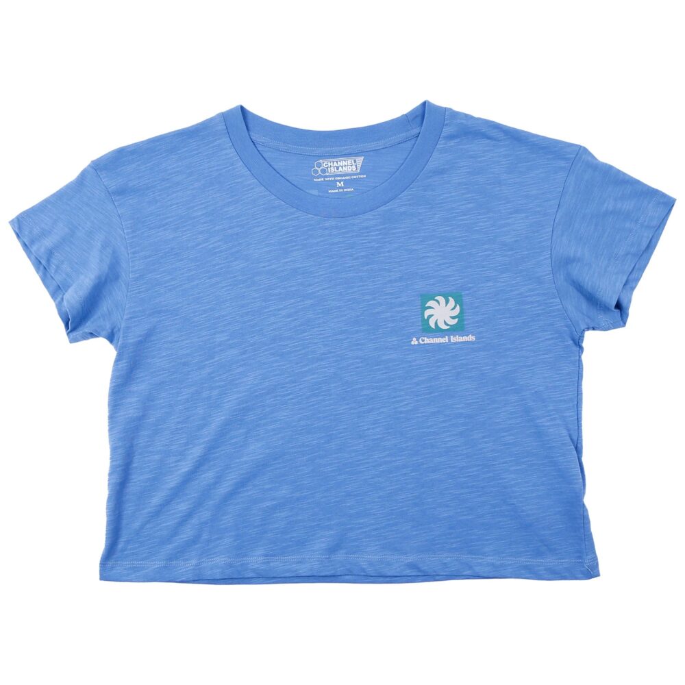 Channel Islands Flowers Crop Women's S/S T-Shirt - Lagoon - Image 2