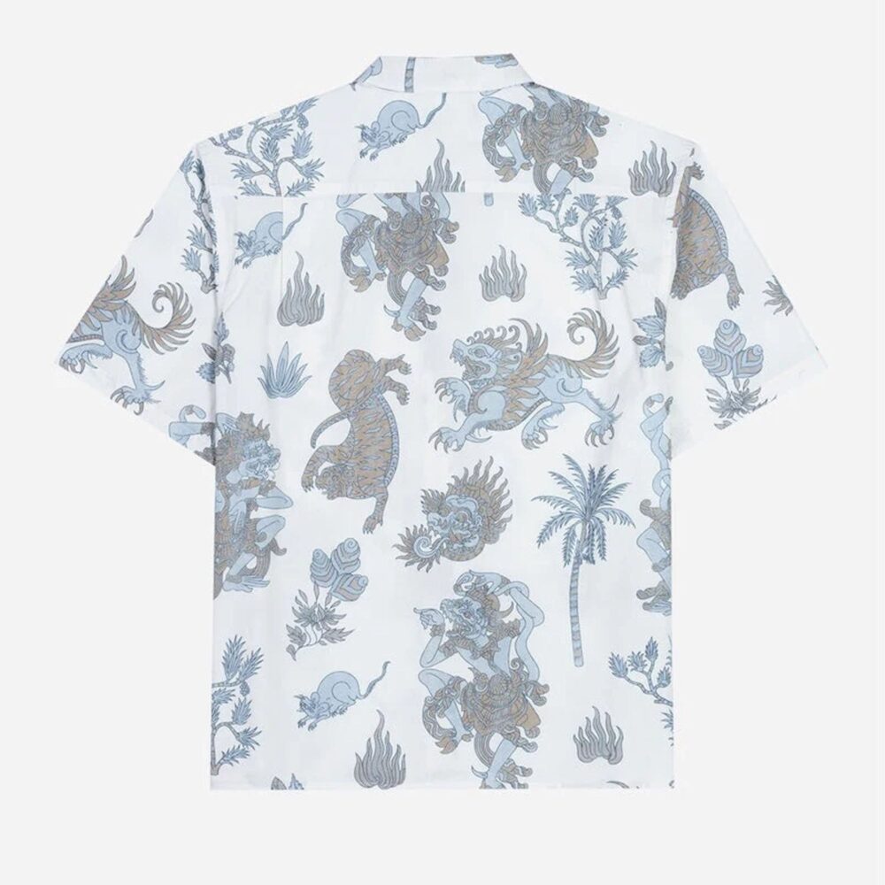 Lost Sundowners Woven Men's S/S Dress Shirt - Vintage White - Image 2