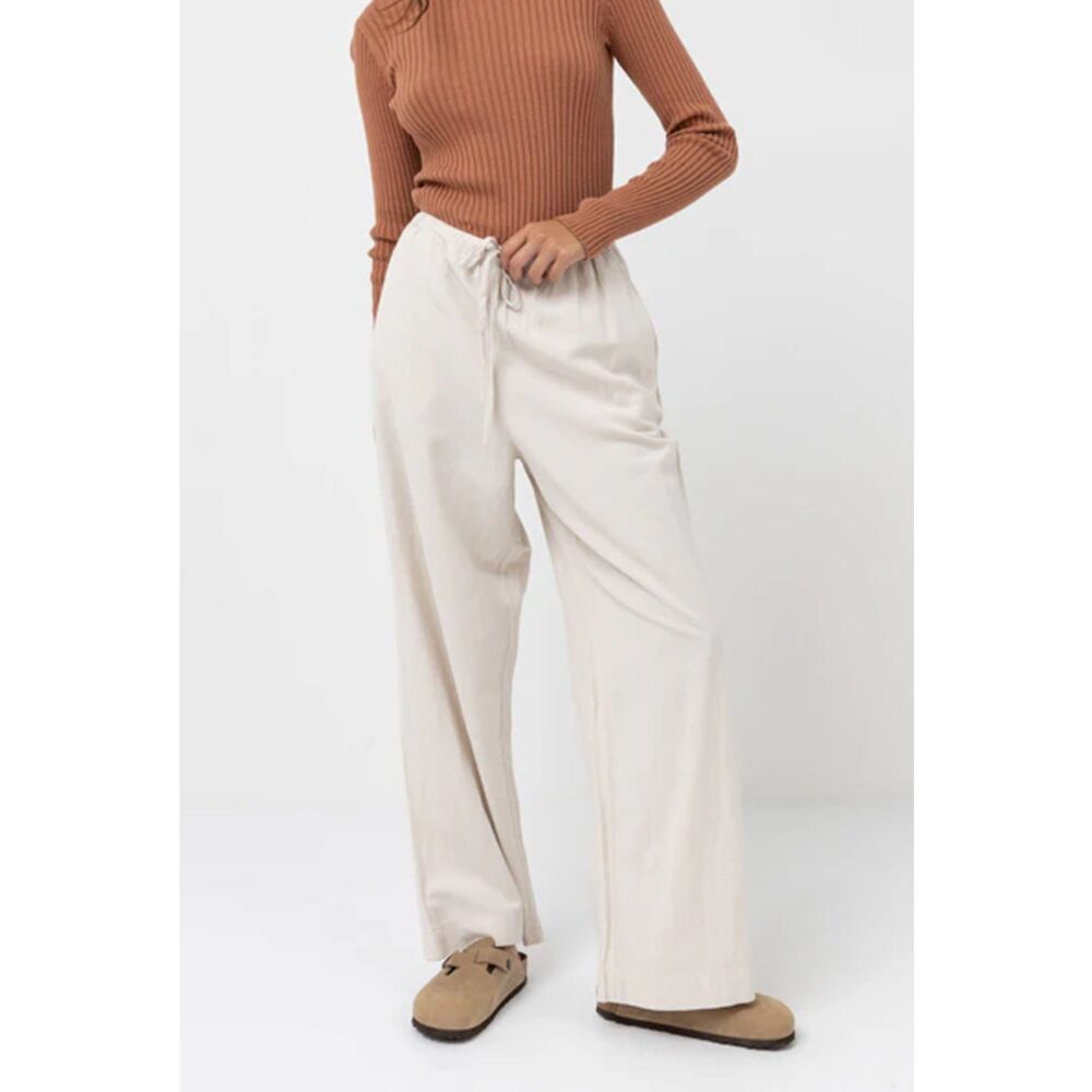 Rhythm Classic Drawstring Women's Pants - Oat - Image 2
