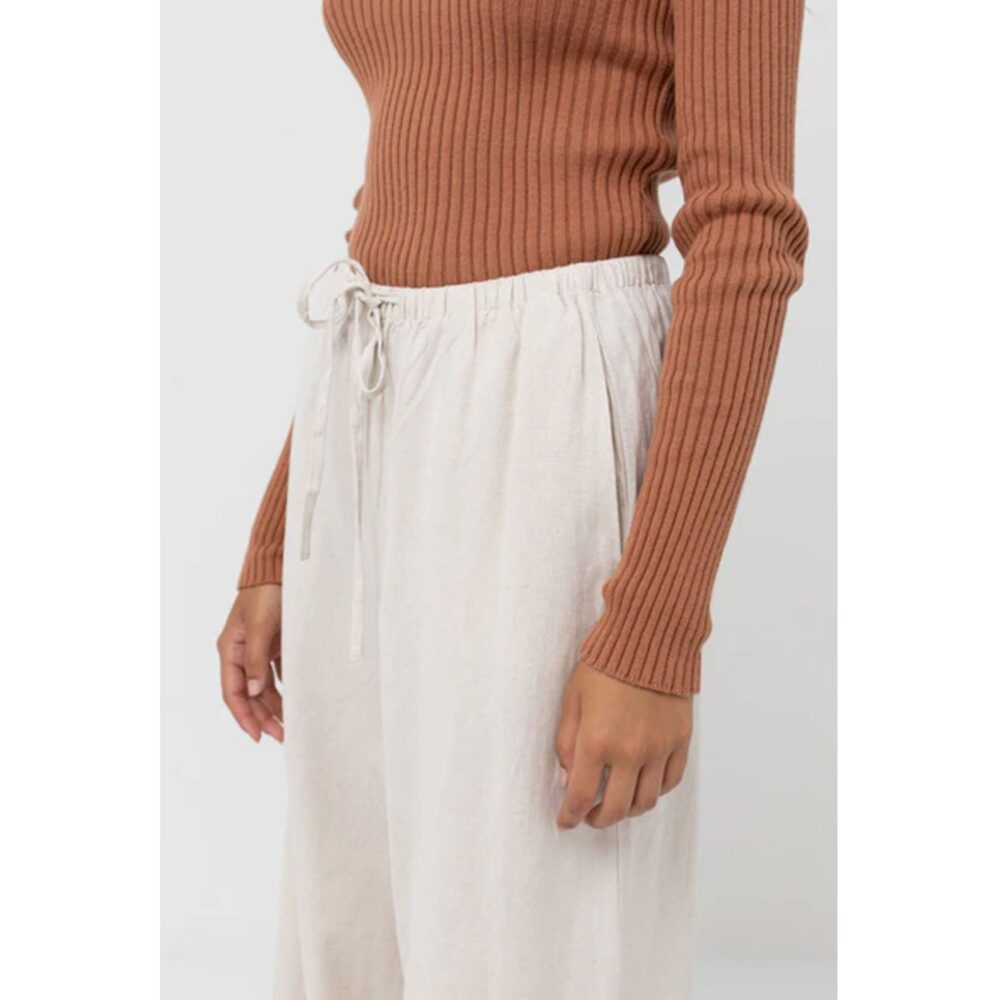 Rhythm Classic Drawstring Women's Pants - Oat - Image 4
