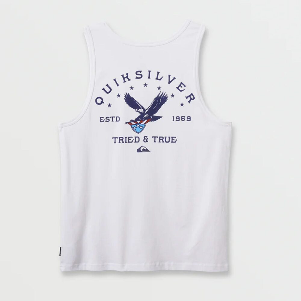 Quiksilver Eagle USA Men's Tank - White - Image 2