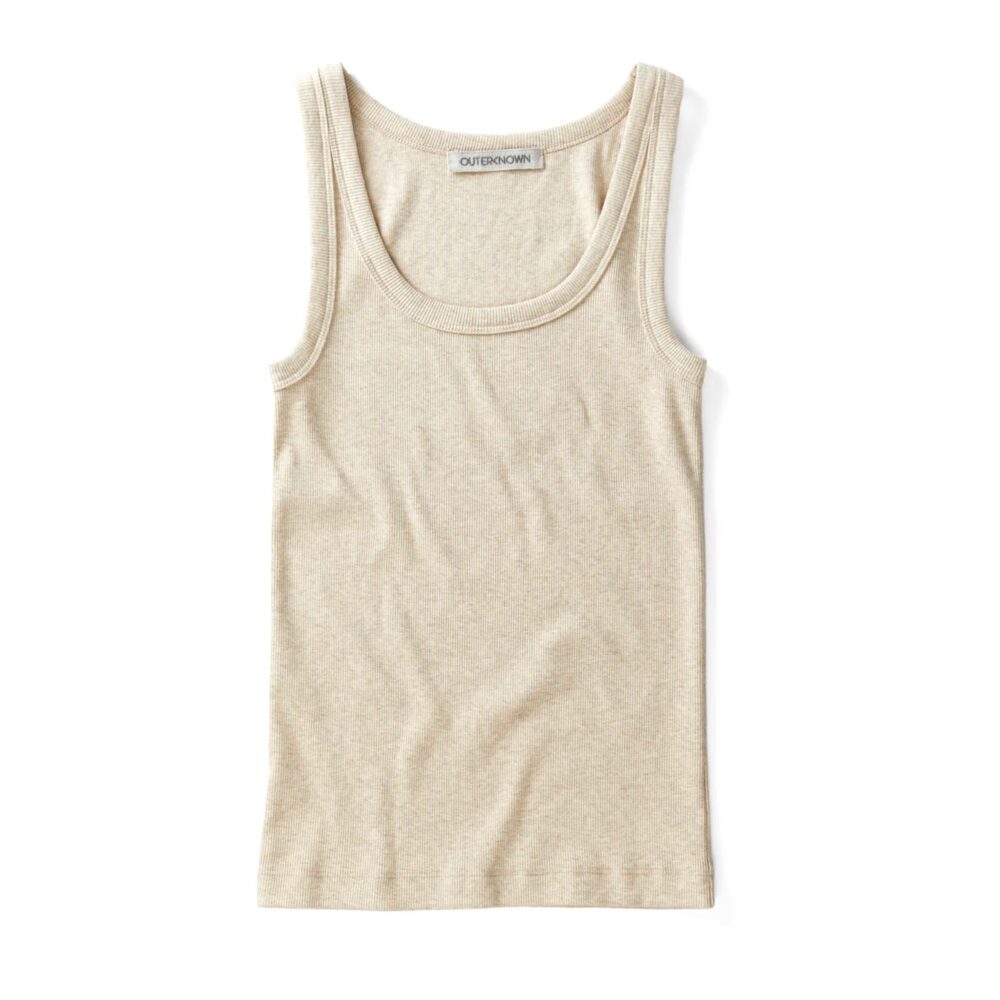 Outerknown Sojourn Ribbed Women's Tank Top - Oatmeal Heather