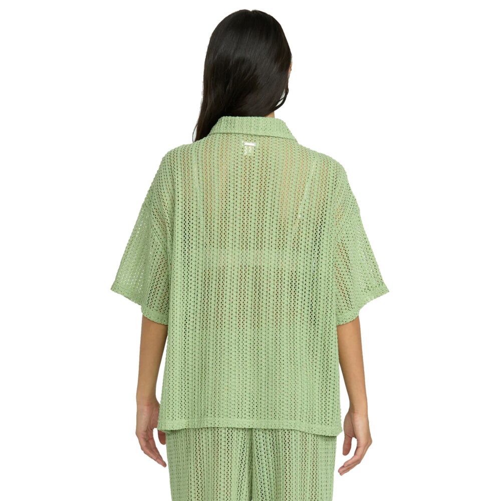 Billabong Largo Beach Overshirt Women's S/S Shirt - Pistachio - Image 2
