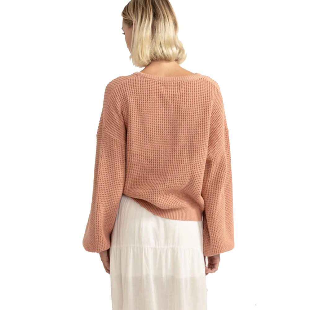 Rhythm Classic Knit Jumper Women's L/S Sweater - Rose - Image 3