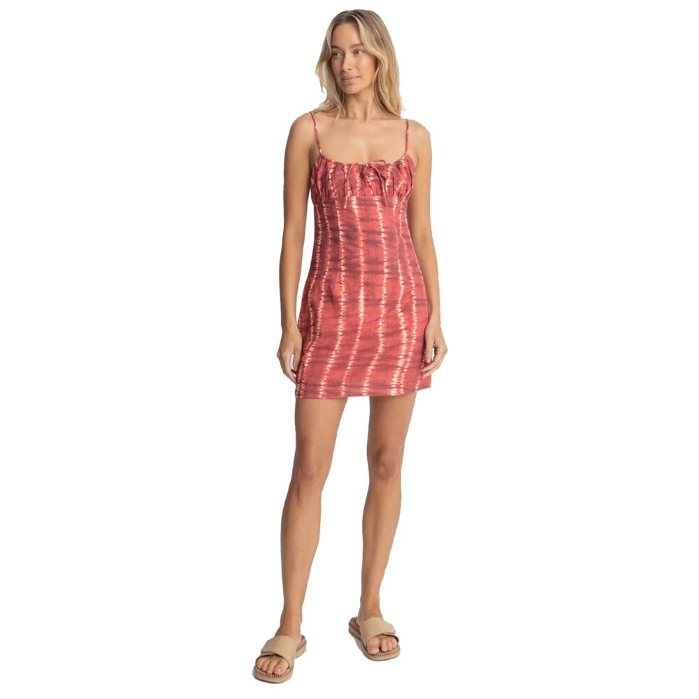 Rhythm Sahara Tie Dye Women's Mini Dress - Red - Image 3