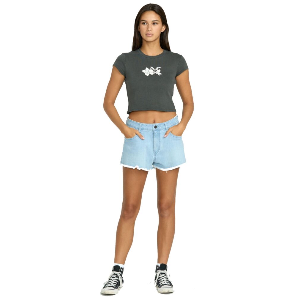 Volcom 1991 Mid Women's S/S T- Shirt - VIntage Black - Image 3