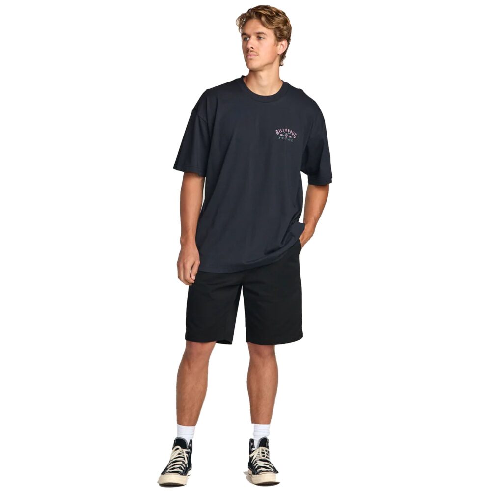 Billabong Raging Bull Regular Men's S/S T-Shirt - Washed Black - Image 3