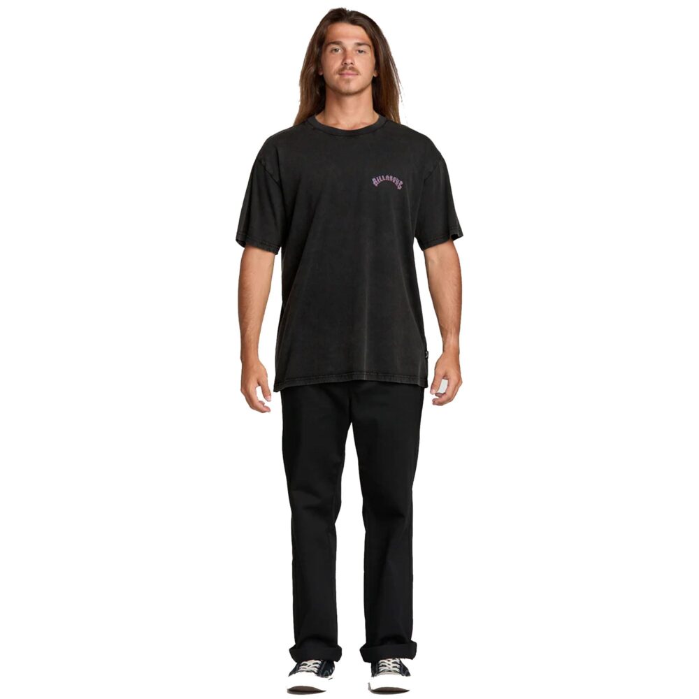 Billabong Decal Regular Wave Wash Men's S/S T-Shirt - Washed Black - Image 3
