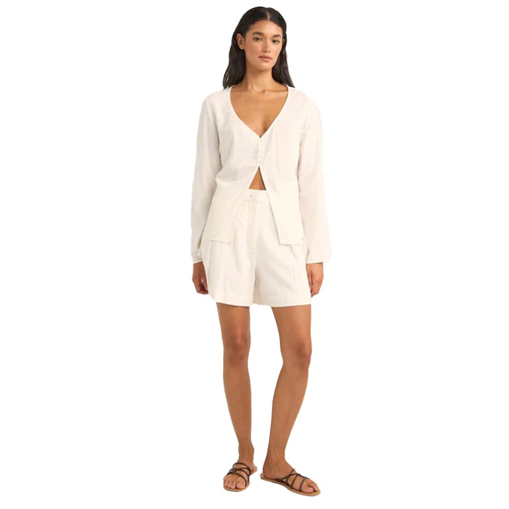 Rhythm Kayla Women's L/S Top - White - Image 3