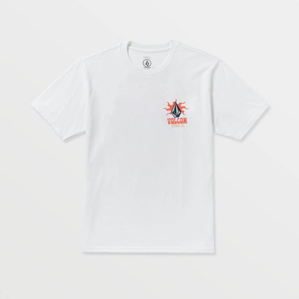 Volcom Peak A Boo Men's S/S T-Shirt - White - Image 2