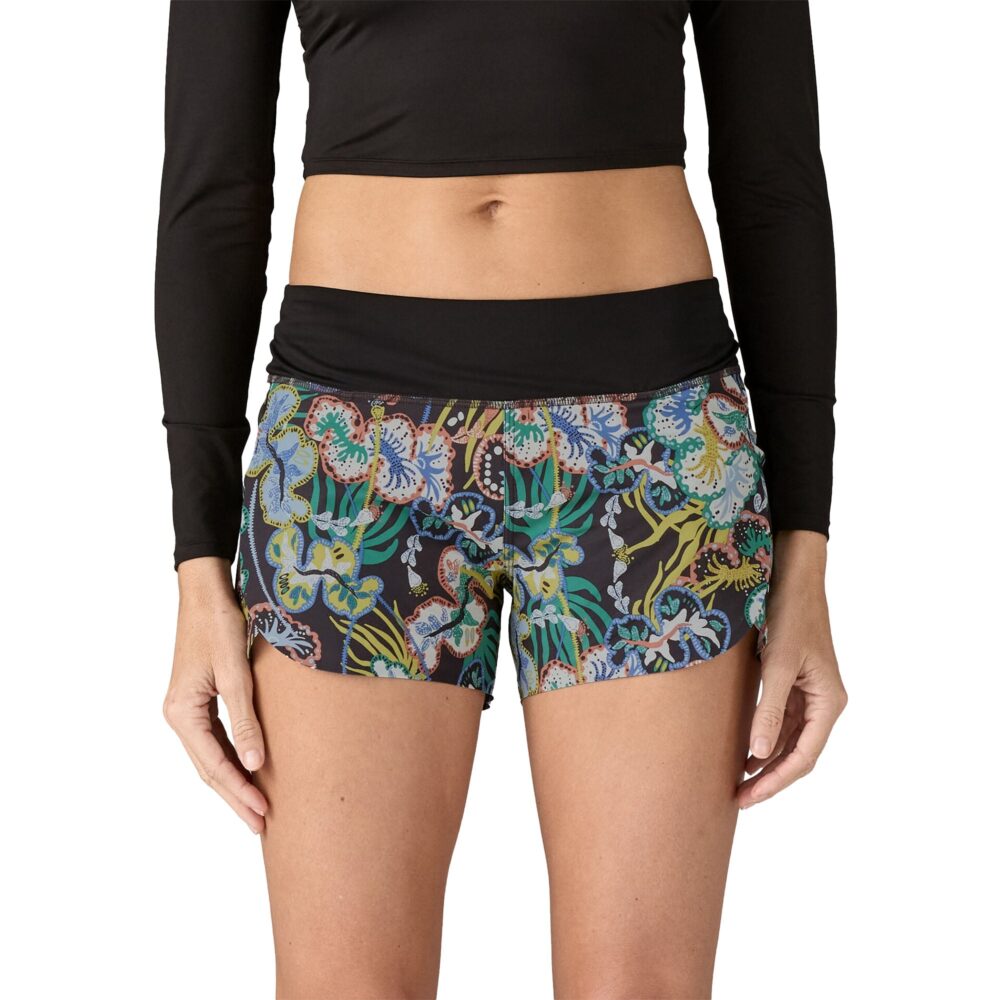 Patagonia Stretch Hydropeak 3.5" Women's Boardshorts - Undersea Black - Image 2